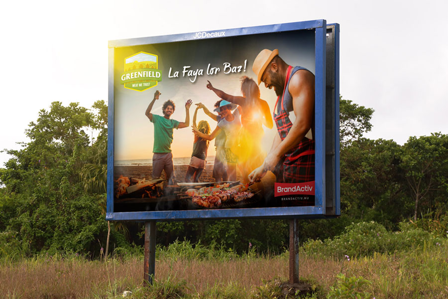 Greenfield brand identity and advertising campaign portfolio — Logos Publicity Ltd, Mauritius