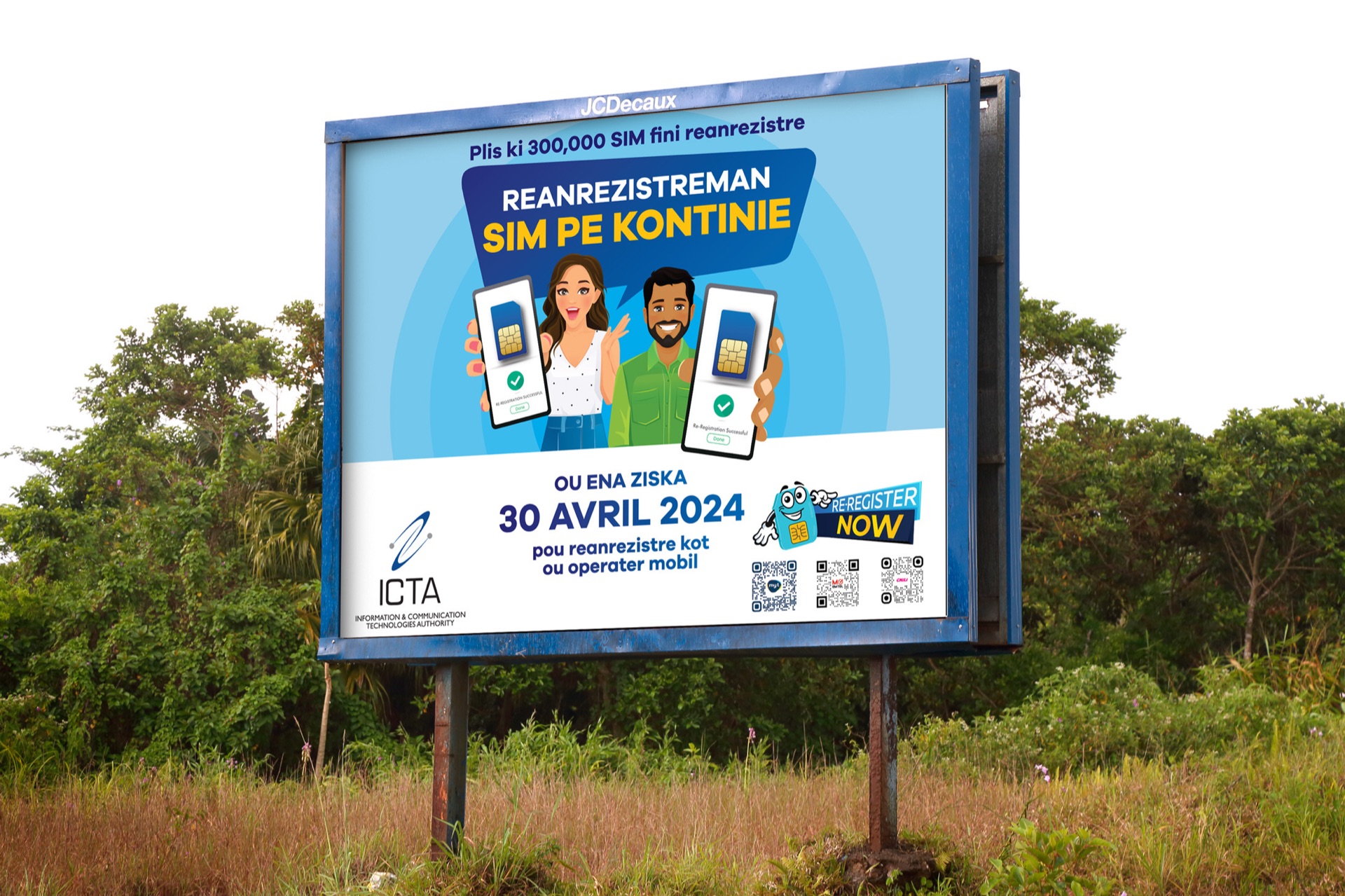 ICTA SIM Card registration integrated advertising campaign by Logos Publicity Ltd
