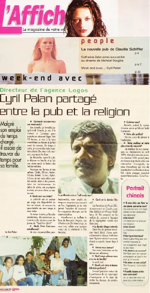 L’Affiche: week-end avec Cyril Palan, 2000, Logos, Press excerpts, Logos Publicity Ltd, Mauritius