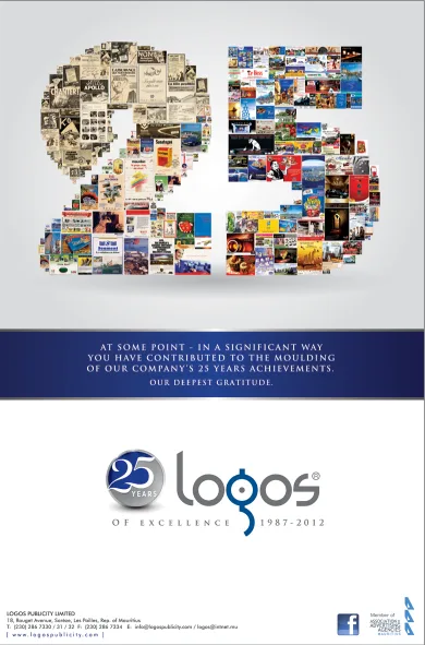 25 Years mosaic poster, 2012, Logos, Corporate communication, Logos Publicity Ltd, Mauritius