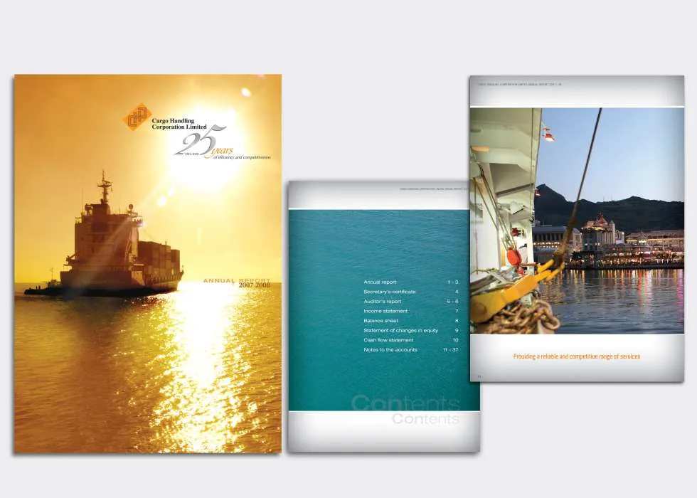 Cargo Handling Corporation annual report, 2012, Cargo Handling Corporation, Annual reports, Logos Publicity Ltd, Mauritius