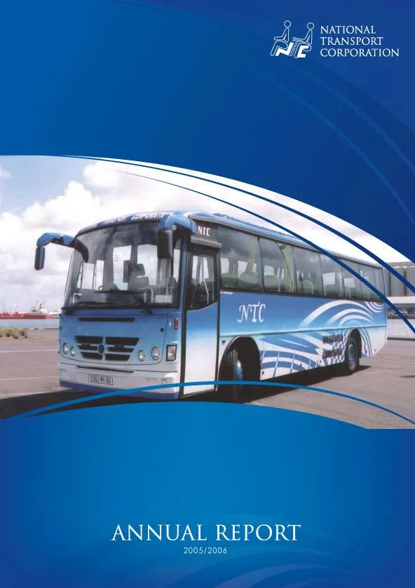 National Transport Corporation annual report, 2012, National Transport Corporation, Annual reports, Logos Publicity Ltd, Mauritius