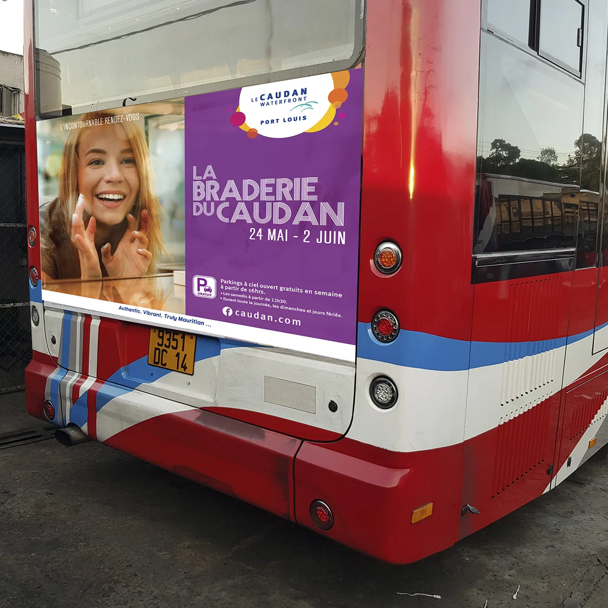 Caudan Braderie bus back, Caudan, Outdoor & signage, Logos Publicity Ltd, Mauritius
