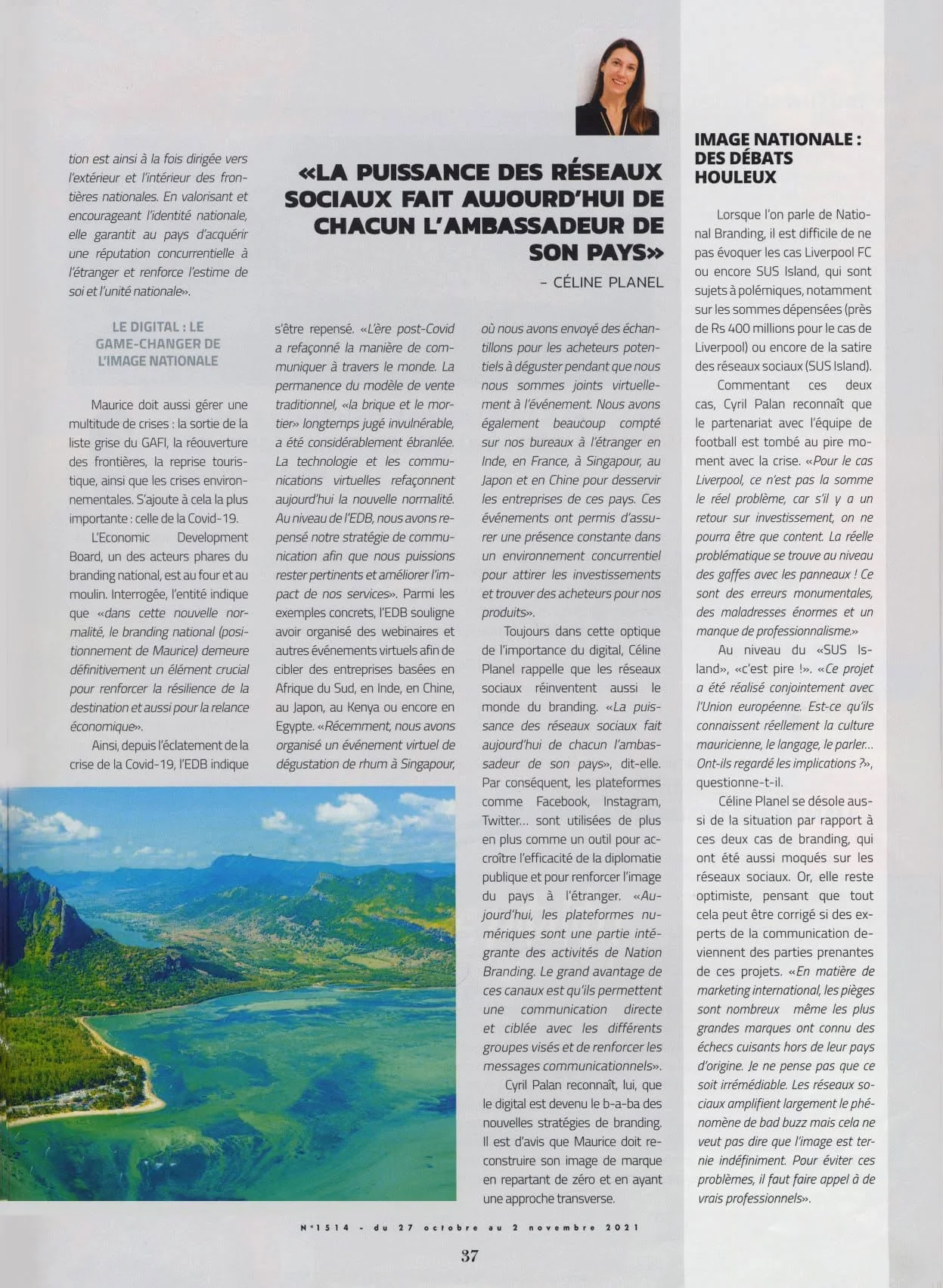 Business Magazine: National branding, part 2, 2021, Logos, Press excerpts, Logos Publicity Ltd, Mauritius